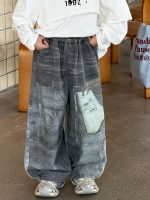 【90-160】パンツ 男の子 韓国風 カジュアル トレンド ゆったり - 画像 (3)