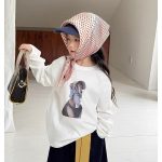 【90-160】長袖Ｔシャツ 女の子 おしゃれ 犬柄 カジュアル - 画像 (3)
