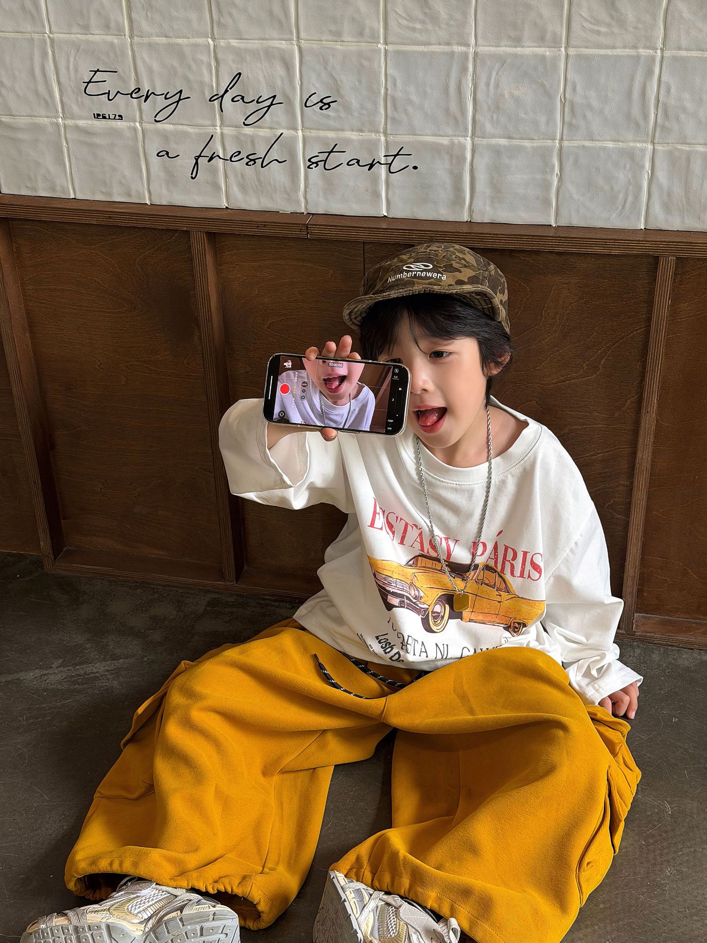 主图-01.jpg 【90-160】長袖Tシャツ 男の子 韓国風 カジュアル プリント 着せやすい - 画像 (1)