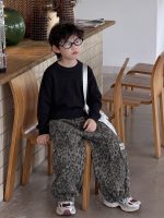 【90-160】長袖トップスorパンツ 男の子 韓国風 シンプル ヒョウ柄 - 画像 (3)
