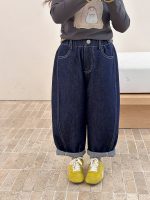 【90-170】デニムパンツ 女の子 韓国風 ゆったり カジュアル