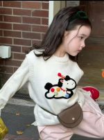 【80-130】ニットベストorインナーorパンツ 女の子 馬柄 可愛い - 画像 (3)