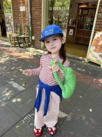 【80-130】長袖Tシャツorパンツ 女の子 ボーダー柄 可愛い - 画像 (4)