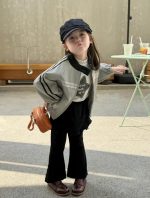【80-130】長袖Tシャツorパンツ 女の子 おしゃれ 星柄 カジュアル - 画像 (3)