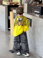 【90-160】長袖Tシャツ 男の子 ストリート グラデーションプリント デイリー使い - 画像 (4)