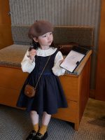【80-140】シャツorワンピース 女の子 おしゃれ フリル襟 スクール風 - 画像 (4)