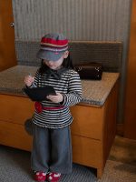 【90-140】トップスorパンツ 女の子 ボーダー柄 カジュアル 着せやすい - 画像 (4)