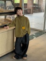 【90-160】ハイネックニットorパンツ 男の子 カーディガン 韓国風 - 画像 (3)