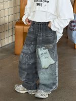 【90-160】パンツ 男の子 韓国風 カジュアル トレンド ゆったり - 画像 (2)