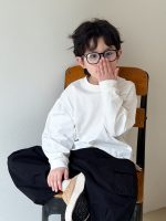 【90-160】長袖Tシャツ 男の子 シンプル プリント 合わせやすい - 画像 (3)