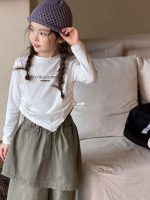 【100-150】長袖Ｔシャツorパンツ 女の子 おしゃれ 韓国風 レイヤード風 - 画像 (4)