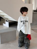 【90-160】長袖Tシャツ 男の子 カジュアル アルファベット 肌に優しい - 画像 (3)