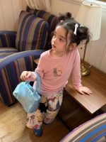 【80-130】長袖Tシャツorパンツ 女の子 トレンド カートゥーン カジュアル - 画像 (3)