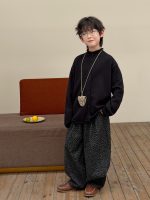 【90-160】カーディガンorパンツ 男の子 モックネック トレンド - 画像 (3)
