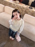 【80-130】シャツorニットベストorデニムパンツ 女の子 ガーリー - 画像 (3)