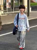 【90-160】長袖Tシャツorパンツ 男の子 韓国風 プリント ゆったり - 画像 (3)