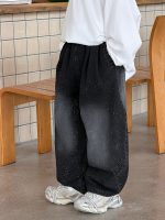 【90-160】デニムパンツ 男の子 ストリート ラメ加工 ゆったり - 画像 (3)