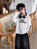 【90-160】長袖Tシャツorパンツ 男の子 カジュアル クール レイヤード風 - 画像 (4)