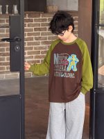【90-160】長袖Tシャツ 男の子 トレンド 配色 プリント 着せやすい - 画像 (4)