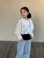【90-160】長袖Tシャツ 女の子 おしゃれ プリント カジュアル