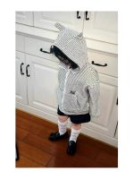 【80-130】アウター 女の子 ボーダー柄 フード付き 可愛い - 画像 (5)