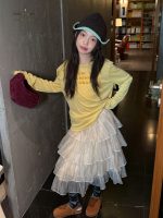 【100-160】長袖Tシャツ 女の子 シンプル アルファベット カジュアル - 画像 (4)