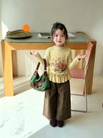 【90-140】長袖Tシャツorパンツ 女の子 ドット柄 カートゥーン - 画像 (4)