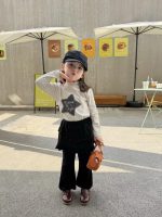 【80-130】長袖Tシャツorパンツ 女の子 おしゃれ 星柄 カジュアル - 画像 (4)