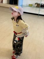 【80-130】Tシャツorパンツ 女の子 重ね着 トレンド カモフラージュ柄 - 画像 (4)