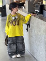 【90-160】長袖Tシャツ 男の子 ストリート グラデーションプリント デイリー使い - 画像 (5)
