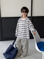 【90-160】長袖Tシャツ 男の子 ボーダー柄 カジュアル 合わせやすい - 画像 (4)