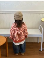 【80-130】アウター 女の子 おしゃれ ボーダー柄 カジュアル - 画像 (5)