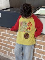 【90-160】長袖Tシャツorデニムパンツ 男の子 配色 プリント カジュアル - 画像 (4)