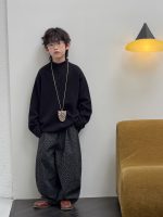 【90-160】カーディガンorパンツ 男の子 モックネック トレンド - 画像 (5)