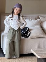 【100-150】長袖Ｔシャツorパンツ 女の子 おしゃれ 韓国風 レイヤード風