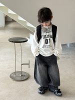 【90-160】長袖Tシャツ 男の子 カジュアル アルファベット 肌に優しい - 画像 (4)
