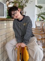【90-160】長袖Tシャツorパンツ 男の子 ボーダー柄 ストリート 合わせやすい - 画像 (8)