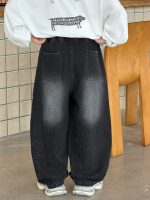 【90-160】デニムパンツ 男の子 ストリート ラメ加工 ゆったり - 画像 (4)