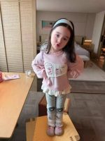 【80-130】トレーナーorレギンス 女の子 キュート ボーダー柄 - 画像 (4)