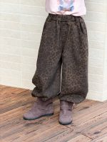 【100-170】パンツ 女の子 韓国風 ストリート レオパード柄 ゆったり - 画像 (3)