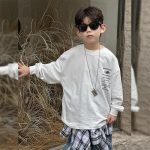 【90-160】長袖Tシャツ 男の子 アルファベット カッコイイ - 画像 (3)