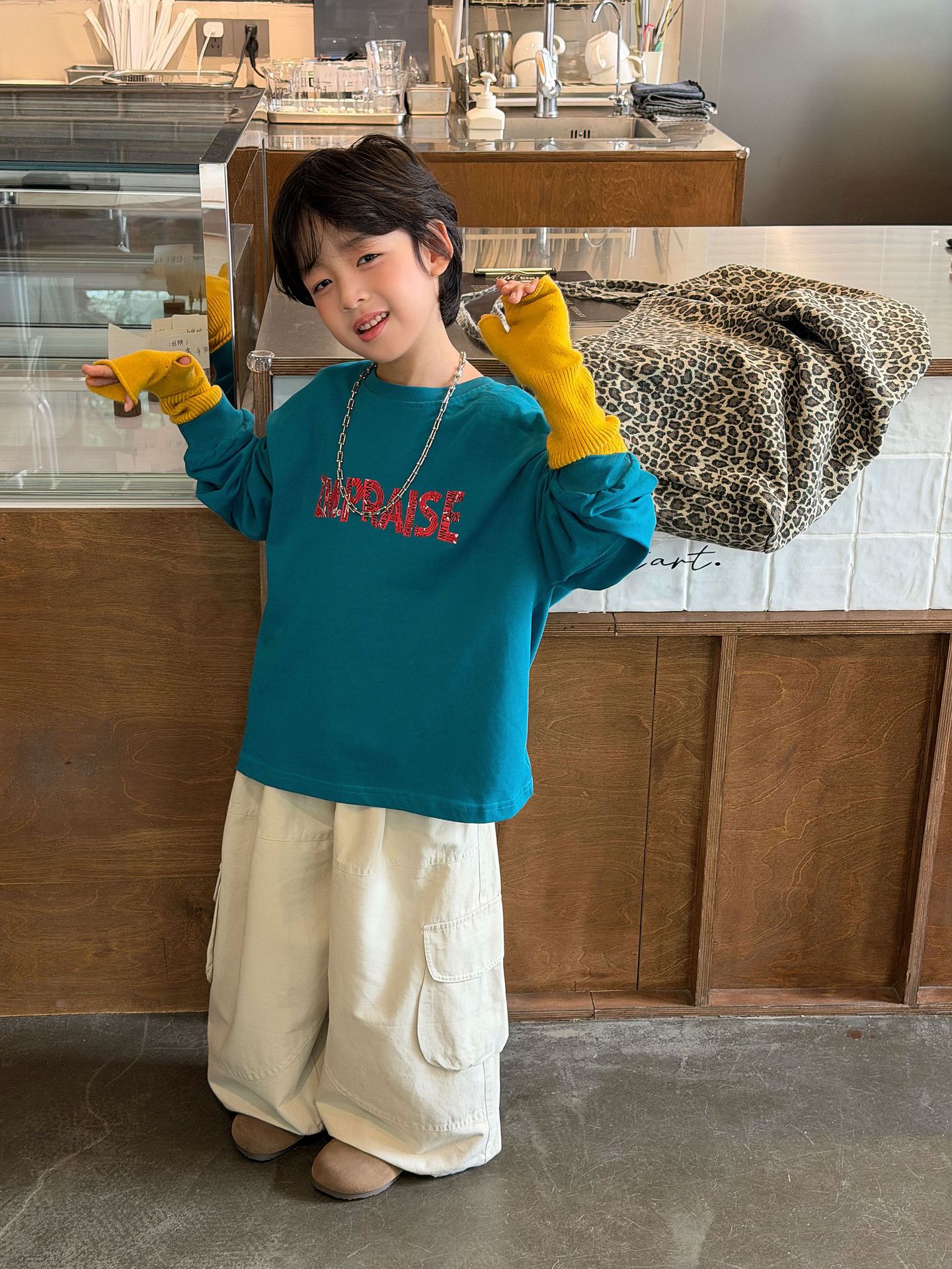 主图-04-10-1.jpg 【90-160】長袖Tシャツ 男の子 シンプル カジュアル 着せやすい - 画像 (1)