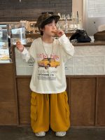 【90-160】長袖Tシャツ 男の子 韓国風 カジュアル プリント 着せやすい - 画像 (5)