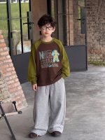 【90-160】長袖Tシャツ 男の子 トレンド 配色 プリント 着せやすい - 画像 (5)