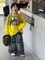 【90-160】長袖Tシャツ 男の子 ストリート グラデーションプリント デイリー使い - 画像 (6)