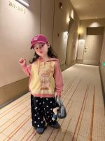 【80-130】ジップパーカーorパンツ 女の子 フード付き カートゥーン ドット柄 - 画像 (5)