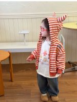 【80-130】アウター 女の子 おしゃれ ボーダー柄 カジュアル