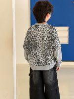 【90-160】長袖Tシャツorパンツ 男の子 カジュアル ヒョウ柄 レイヤード - 画像 (5)