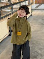 【90-160】ハイネックニットorパンツ 男の子 カーディガン 韓国風 - 画像 (5)