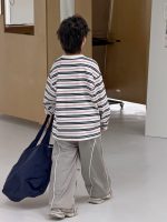 【90-160】長袖Tシャツ 男の子 ボーダー柄 カジュアル 合わせやすい - 画像 (5)